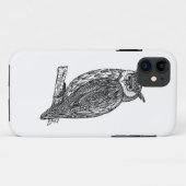 野生のトーテムの動物のフクロウの落書き Case-Mate iPhoneケース (裏面(横))