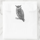 野生のトーテムアニマルフクロウ スクエアシール (バッグ)