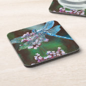 野生のニンニクで休む青いトンボ コースター (左側)