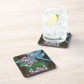 野生のニンニクで休む青いトンボ コースター (右側)