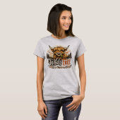 野生のハイランドカウ ヴィンテージ ウエスタン カントリー Tシャツ (正面フル)