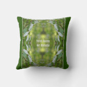 野生のハナミズキの花パーソナライズされた クッション (裏面)