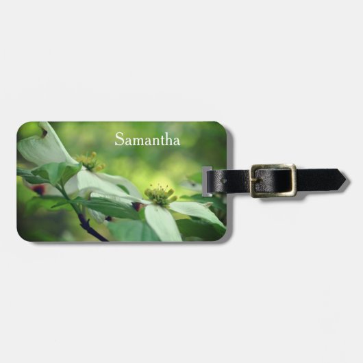 野生のハナミズキの花パーソナライズされた ラゲッジタグ (正面横)
