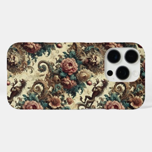 野生のハートとガント犬 – ゴシックビクトリアン Case-Mate iPhoneケース (裏面 (横))