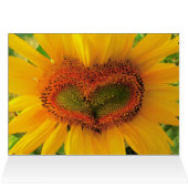 野生のハート、ヒマワリのハートカード、結婚する愛 (内部横(上))