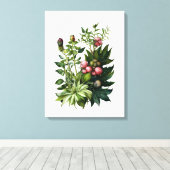 野生のハーブと花の水の色のキャンバスアート キャンバスプリント (インサイチュ (ウッドフロア))