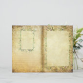 野生のハーブの葉フレームスクラップブックジャーナル紙 (スタンド正面)