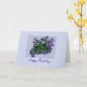 野生のバイオレットのハッピーバースデー カード (黄色い花)