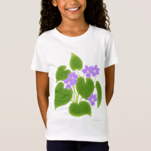 野生のバイオレットの女の子のベビードールのTシャツ Tシャツ