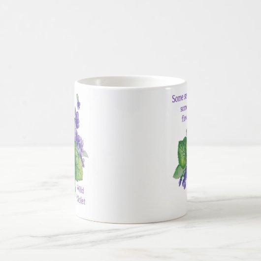 野生のバイオレットフラワーソールシーズ雑草引用文 コーヒーマグカップ (中央)