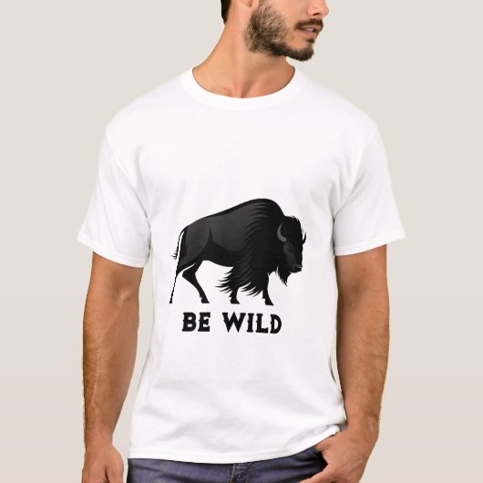 野生のバイソン Tシャツ (正面)