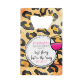 野生のバチェロレッテの前の最後のリングや輪 クレジットカード栓抜き (正面)