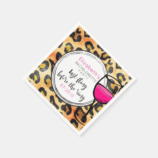 野生のバチェロレッテの前の最後のリングや輪 スタンダードカクテルナプキン (角)