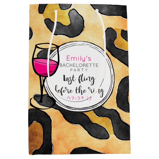 野生のバチェロレッテの前の最後のリングや輪 ミディアムペーパーバッグ (正面)