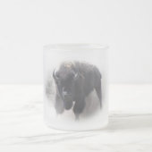 野生のバッファローによって曇らされるコーヒーのマグ フロストグラスマグカップ (中央)