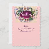 野生のバラとシーシェルスウィート16写真テンプレート 招待状 (裏面)