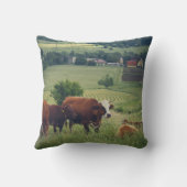 野生のバラと平和な田園風景 クッション (裏面)