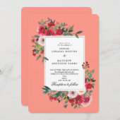 野生のバラと砂漠の花 招待状 (正面/裏面)