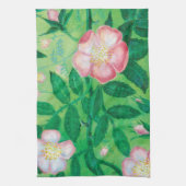 野生のバラの花 キッチンタオル (縦)