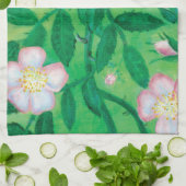 野生のバラの花 キッチンタオル (折り畳み)