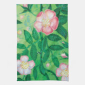 野生のバラの花 キッチンタオル (縦)