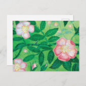 野生のバラの花 シーズンポストカード (正面/裏面)