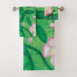 野生のバラの花 バスタオルセット