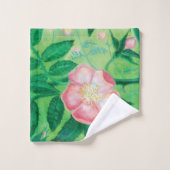 野生のバラの花 バスタオルセット (ウォッシュタオル)