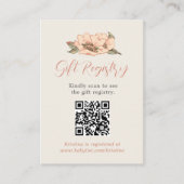 野生のバラエレガントギフト登録ベビーシャワー エンクロージャーカード (正面)