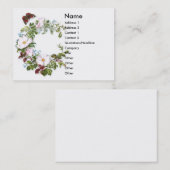 野生のバラ及び蝶ビクトリア時代の人貿易カード 名刺 (正面/裏面)