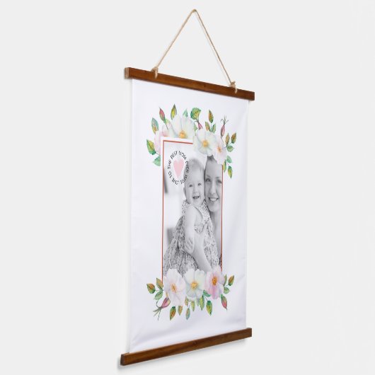 野生のバラ縁どは母の日の写真を錆びる 吊り下げ型タペストリー (傾斜あり)