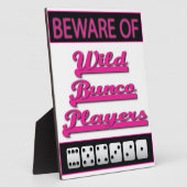 野生のバンコ選手の表示サインに注意 フォトプラーク (側面)