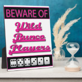 野生のバンコ選手の表示サインに注意 フォトプラーク (側面)