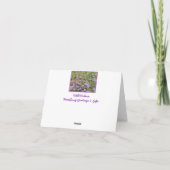 野生のバーベナの花柄Notecard カード (裏面)