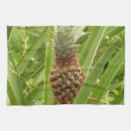 野生のパイナップル熱帯果実自然 キッチンタオル (横)