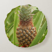 野生のパイナップル熱帯果実自然 ラウンドクッション (裏面)