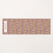 野生のパーソナライズされたアンテロープ動物のパターン ヨガマット (正面(横))