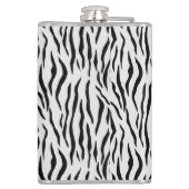 野生のパーソナライズされた虎顔オンタイガースキンパターン フラスク (裏面)