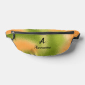 野生のパーソナライズされた錆びたオリーブグリーン ファニーパック (レイダウン)