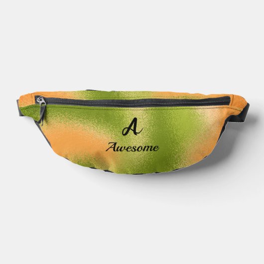 野生のパーソナライズされた錆びたオリーブグリーン ファニーパック (レイダウン)