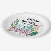 野生のパーティー動物子供の誕生日紙プレート ペーパープレート (アングル)