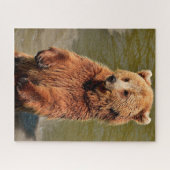 野生のヒグマ。 ジグソーパズル (横)
