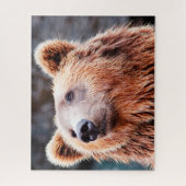 野生のヒグマ。 ジグソーパズル (縦)