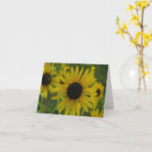 野生のヒマワリのメッセージカードか挨拶状1 カード (黄色い花)