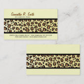 野生のヒョウのプリントのストライプの名刺 名刺 (正面/裏面)