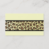 野生のヒョウのプリントのストライプの名刺 名刺 (裏面)