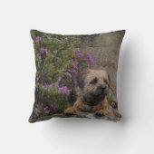 野生のヒースの装飾用クッションのボーダーテリア犬 クッション (裏面)