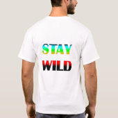 野生のビビッドカラータイポグラフィーデザイン 🐆 Tシャツ (裏面)