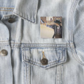 「野生のビル」はHickok (1837-76年)彼の印を示します 缶バッジ (インサイチュ)