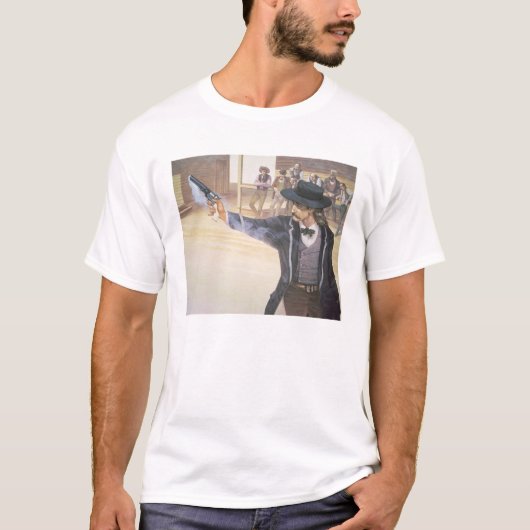 「野生のビル」はHickok (1837-76年)彼の印を示します Tシャツ (正面)